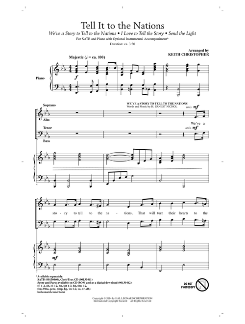 I Love To Tell The Story (Arr. Keith Christopher) - William G Fischer, A Catherine Hankey (Choral, SATB)