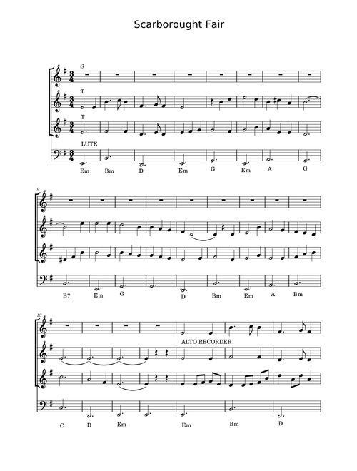 Scarborough Fair – England Folk Song