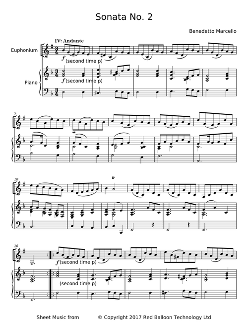 Cello sonata No 2 - Benedetto Marcello