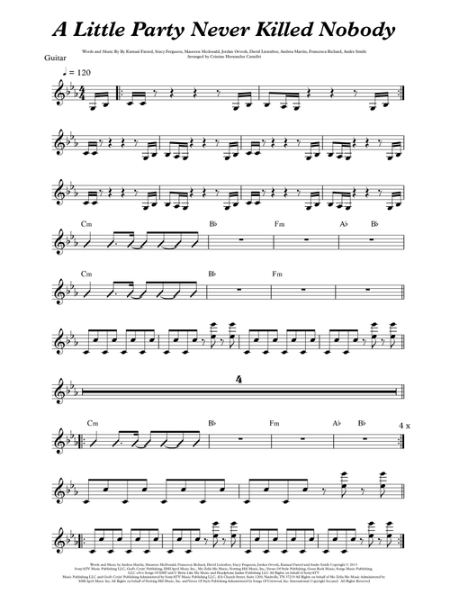 A Little Party Never Killed Nobody (all We Got) (Arr. Cristian Hernandez Castellvi) - David Listenbee, Andrea Martin, Stacy Ferguson (Solo Guitar)