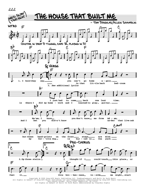 The House That Built Me - Miranda Lambert (Real Book - Melody-Chords-Lyrics)