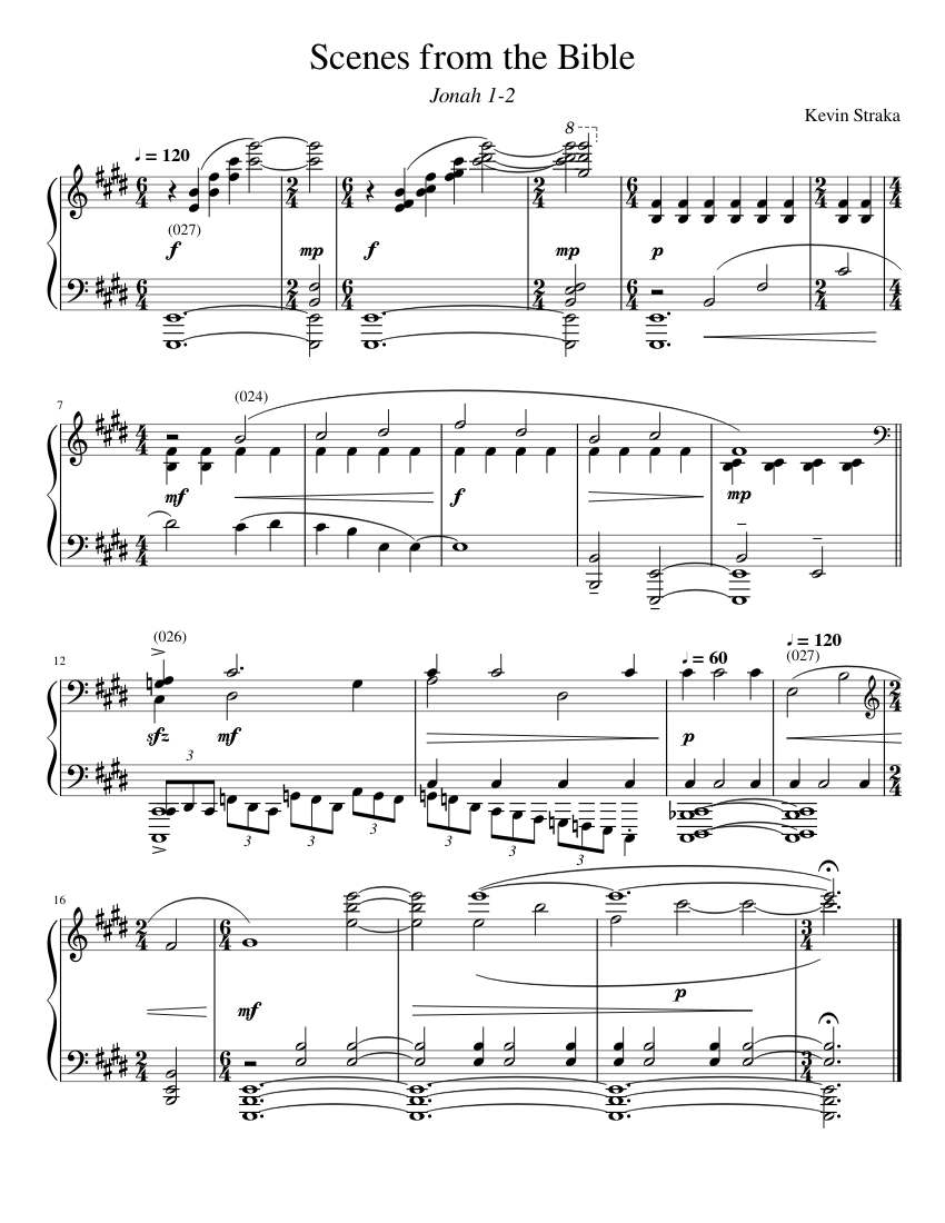 Scenes from the Bible Sheet music for Piano (Solo)