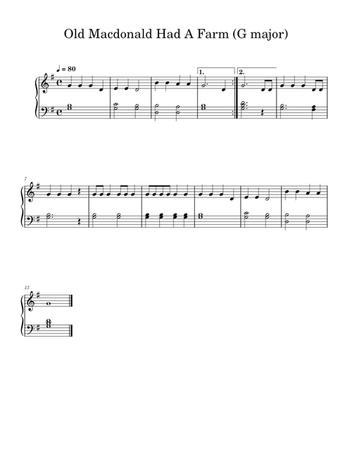 Old MacDonald – Misc Traditional