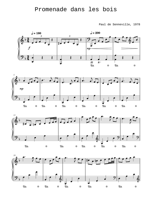 Promenade Dans Les Bois – Richard Clayderman Promenade dans les bois - Paul de Senneville, 1978