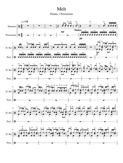 Melt Ft. Hatsune Miku (Drums + Percussion)