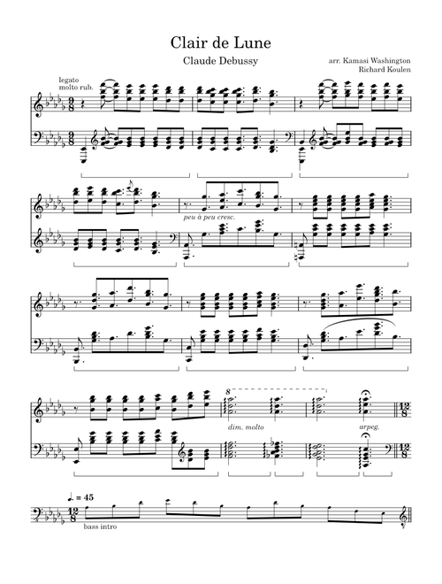 Clair De Lune (Lead Sheet) – Kamasi Washington