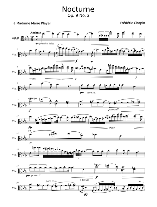 Nocturne_Op._9_No._2 – Frédéric Chopin Frédéric Chopin Nocturne Op. 9 No. 2 -viola