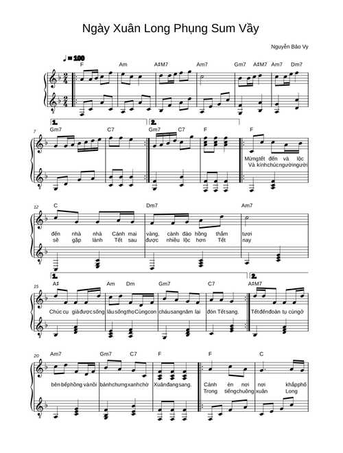 Ngày xuân long phụng sum vầy – Unknown author