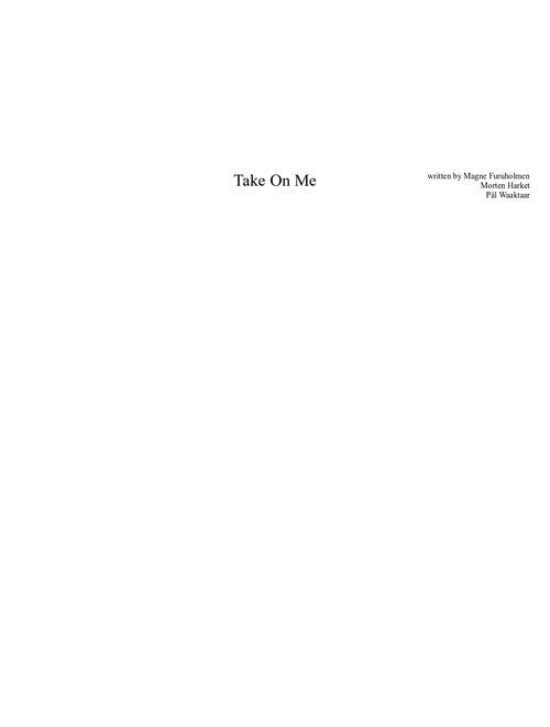 Take On Me Marching Band Arrangement
