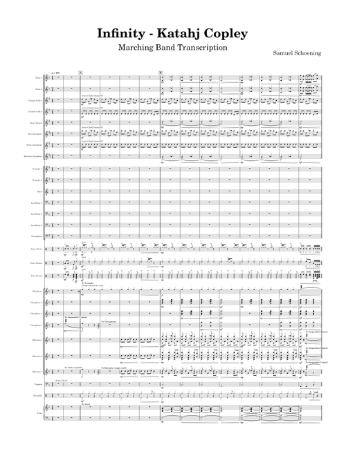 Infinity by Katahj Copley - Marching Band Transcription