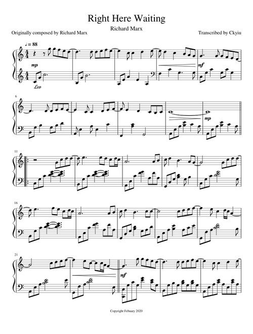 Right Here Waiting by Richard Marx