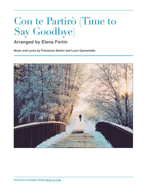 Con Te Partiro (time To Say Goodbye) (Arr. Arranged by Elena Fortin) - Andrea Bocelli (Piano Solo)