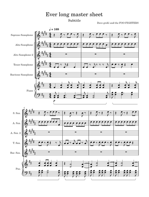 Everlong - Foo Fighters (master sheet)