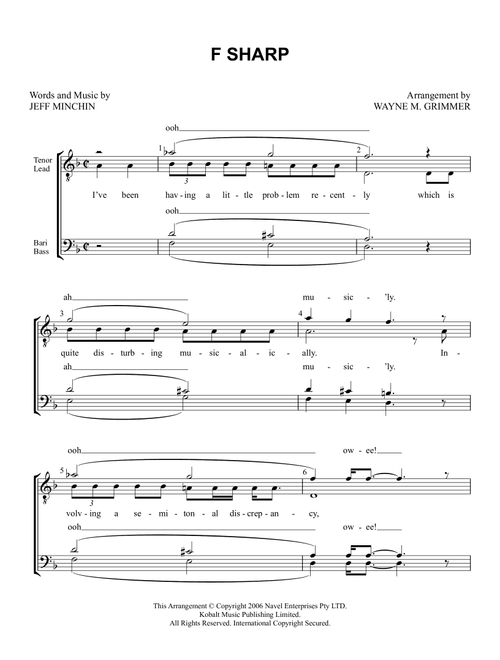 F Sharp (Arr. Wayne M. Grimmer) - Tim Minchin (Choral, TTBB)