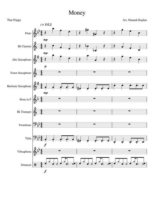 Money - That Poppy for Marching Band/ Pep Band