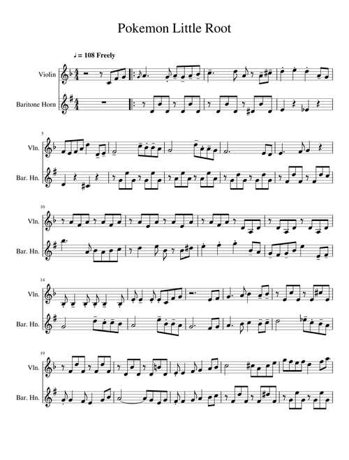 Pokemon Littleroot Violin and Euphonium T.C Duet