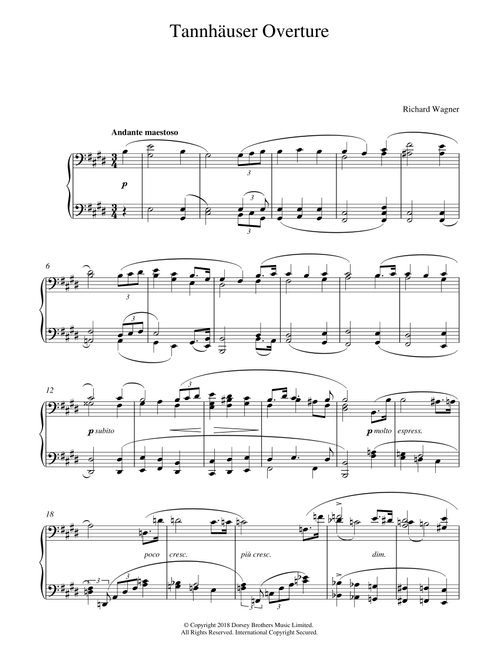 Tannhauser Overture - Richard Wagner (Piano Solo)
