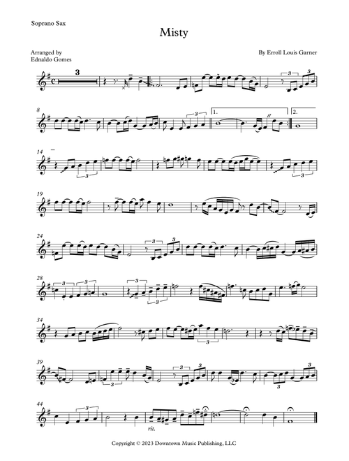 Misty (Arr. Ednaldo Gomes) - Erroll Louis Garner (Soprano Sax Solo)