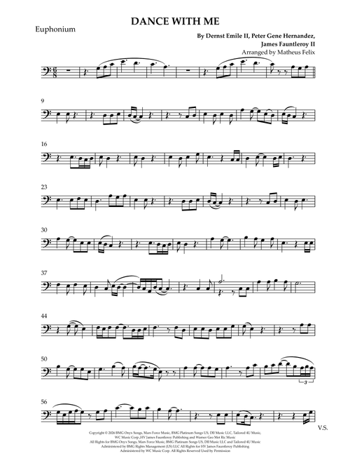 Dance With Me (Arr. Matheus Felix) - Bruno Mars (Euphonium Solo)