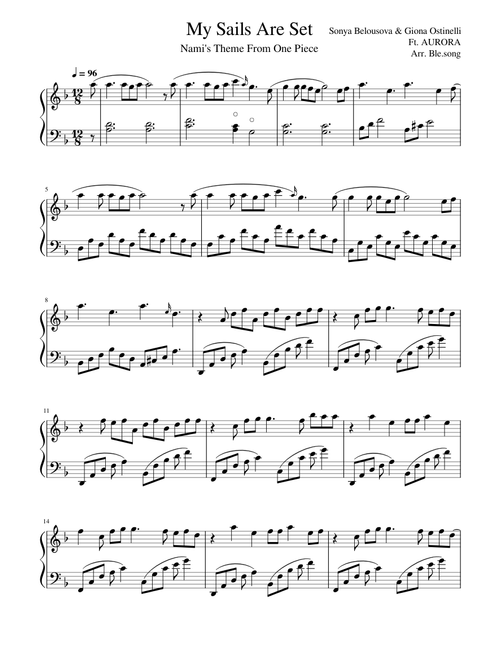 🫀 AURORA sheet music by emilycg11 | Play, print, and download in