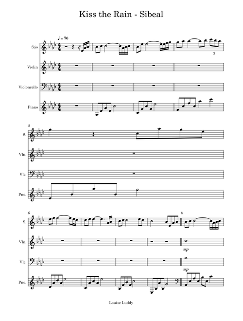 Kiss The Rain - Yiruma (Flute)
