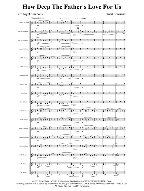 How Deep The Father's Love For Us (Arr. Nigel Simmons) - Nichole Nordeman (Brass Band)