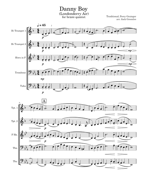 Danny Boy (Londonderry Air) - Brass Quintet