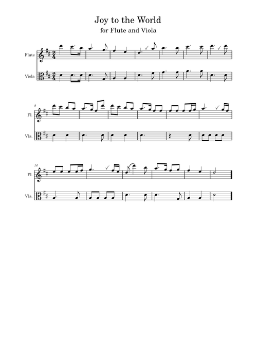 Joy to the World flute_viola