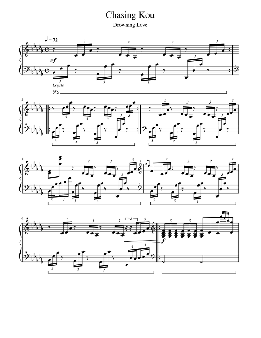 Chasing KouOboreru Knife Sheet music for Piano (Solo)
