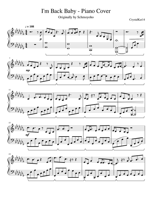 Markiplier "I'm Back, Baby" - Piano Cover