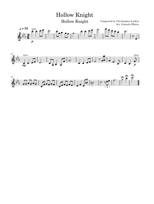 Hollow Knight (Title theme) - Violin Solo