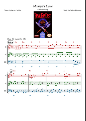 Final Fantasy III Crystal Cave - Nobuo Uematsu Sheet Music for