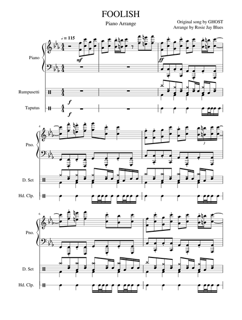 FOOLISH Piano Arrange