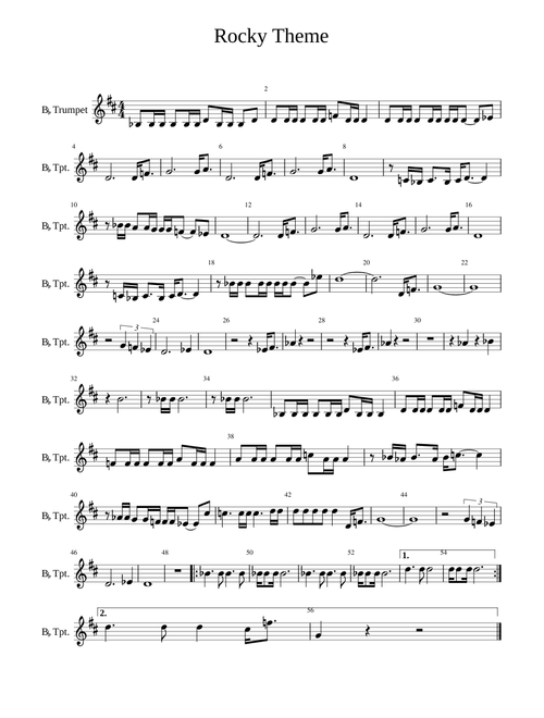 Rocky Theme Trumpet pd