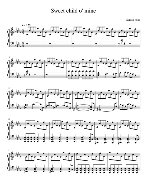 Sweet Child o' Mine - Guns n' Roses