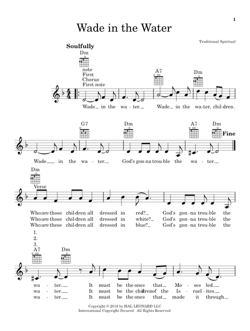 Wade In The Water - Traditional Spiritual (Ukulele)