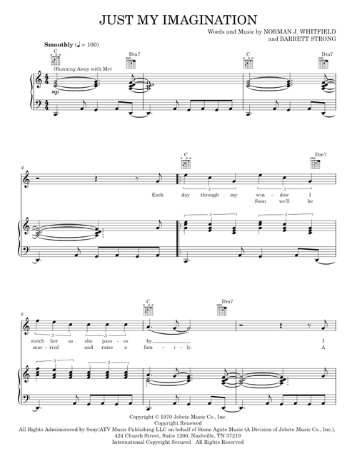 Just my imagination - The Temptations (Piano-Vocal-Guitar)