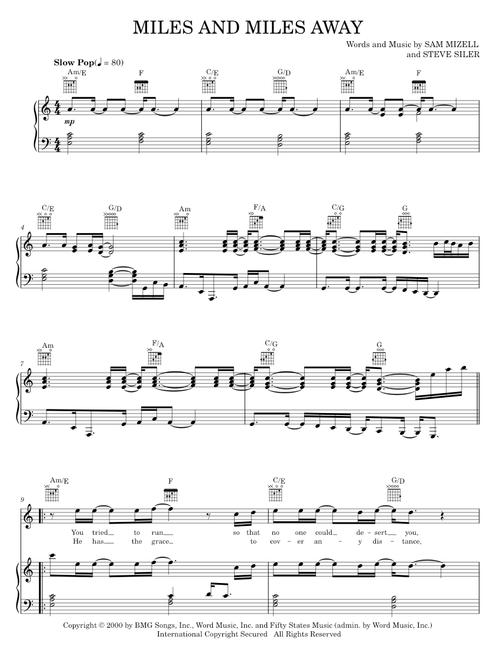Miles And Miles Away - David Phelps (Piano-Vocal-Guitar)