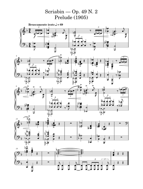 Op. 49 N. 2 prelude - Alexander Scriabin