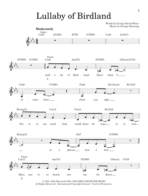 Lullaby Of Birdland - George David Weiss, Judy Niemack (Pro Vocal)