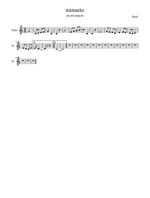 minuet in G