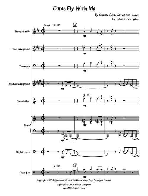 Come Fly With Me (Arr. Myrick Crampton) - Frank Sinatra (Large Ensemble)