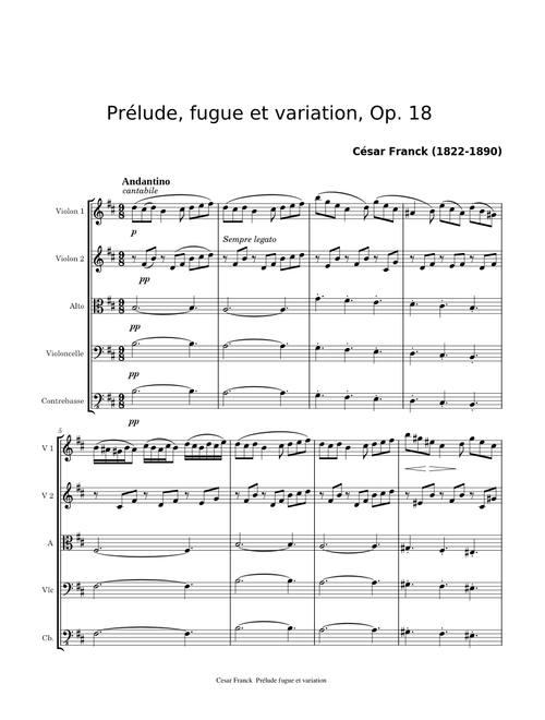 Prélude, Fugue et Variation, Op.18 – César Franck