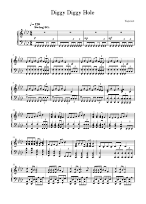 Diggy Diggy Hole Sheet Music for Piano (Solo) | MuseScore.com