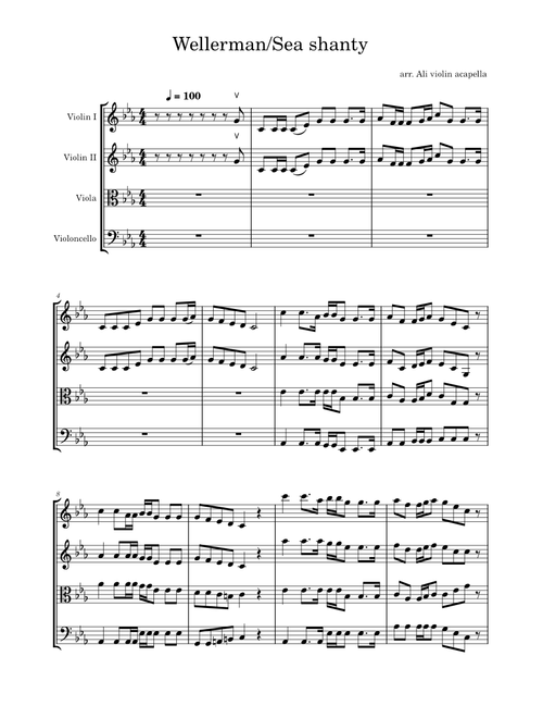 Wellerman Sea shanty – Nathan Evans wellerman/Sea Shanty, string quartet
