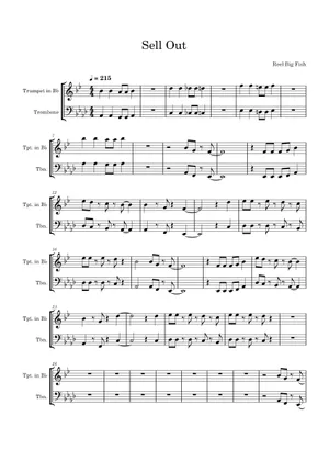Sell Out Sheet Music with Chords for Trombone, Vocals, Saxophone alto, Trumpet in b-flat & more instruments (Jazz Band) | MuseScore.com Sell Out Sheet Music with Chords for Trombone, Vocals, Saxophone alto, Trumpet in b-flat & more instruments (Jazz Band) | MuseScore.com