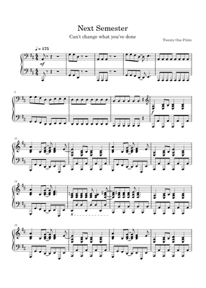 Play Official version of Next Semester Sheet Music by Twenty One Pilots ...