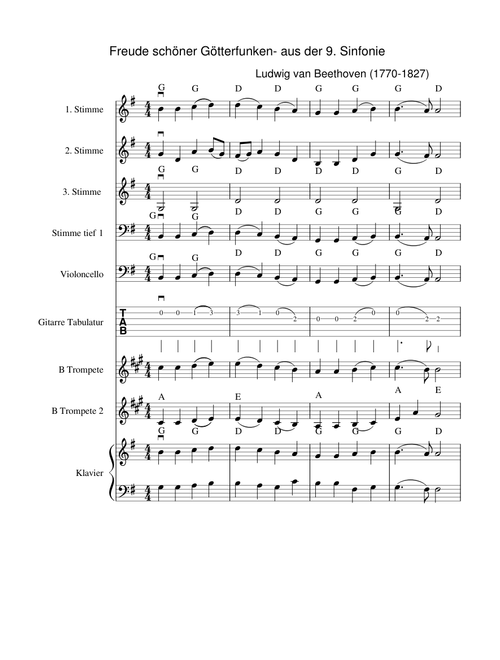 Ode to Joy / An die Freude / Freude schöner Götterfunken