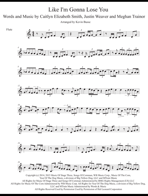 Like I'm Gonna Lose You (Arr. Kevin Busse) - Meghan Trainor (Flute Solo)