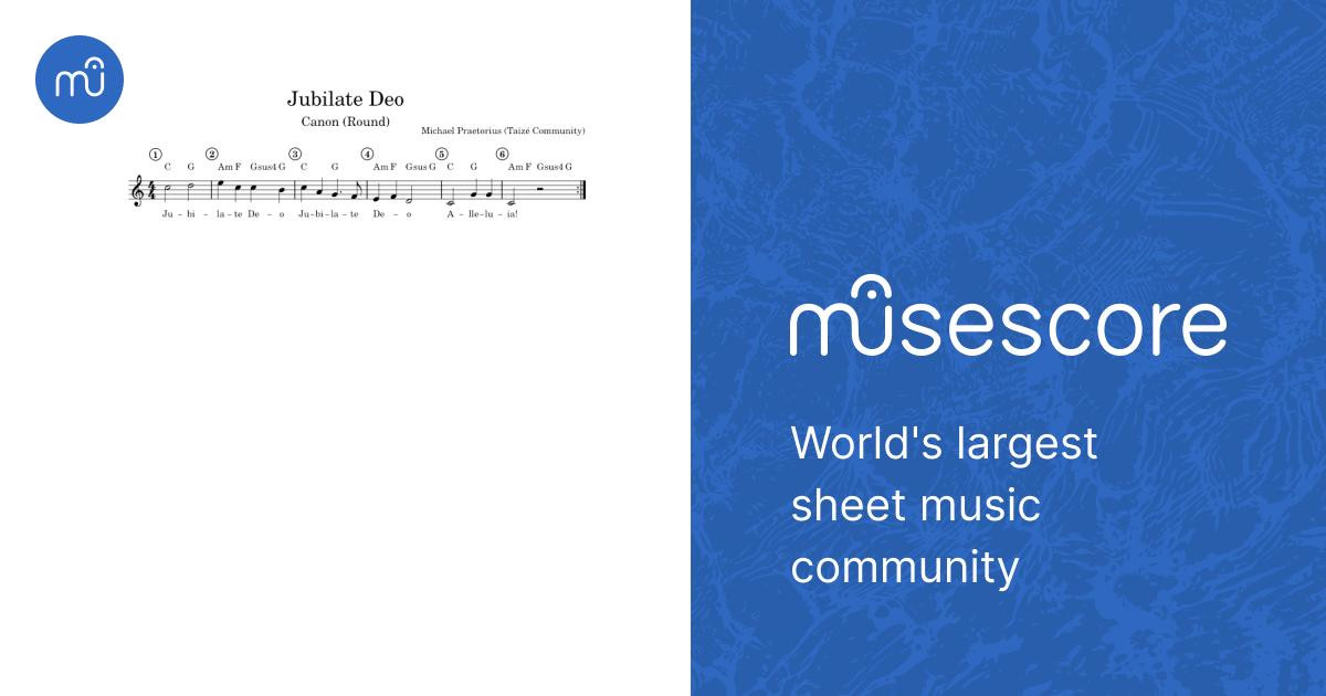 Jubilate Deo – Michael Praetorius (Canon) Sheet Music For Strings Group ...